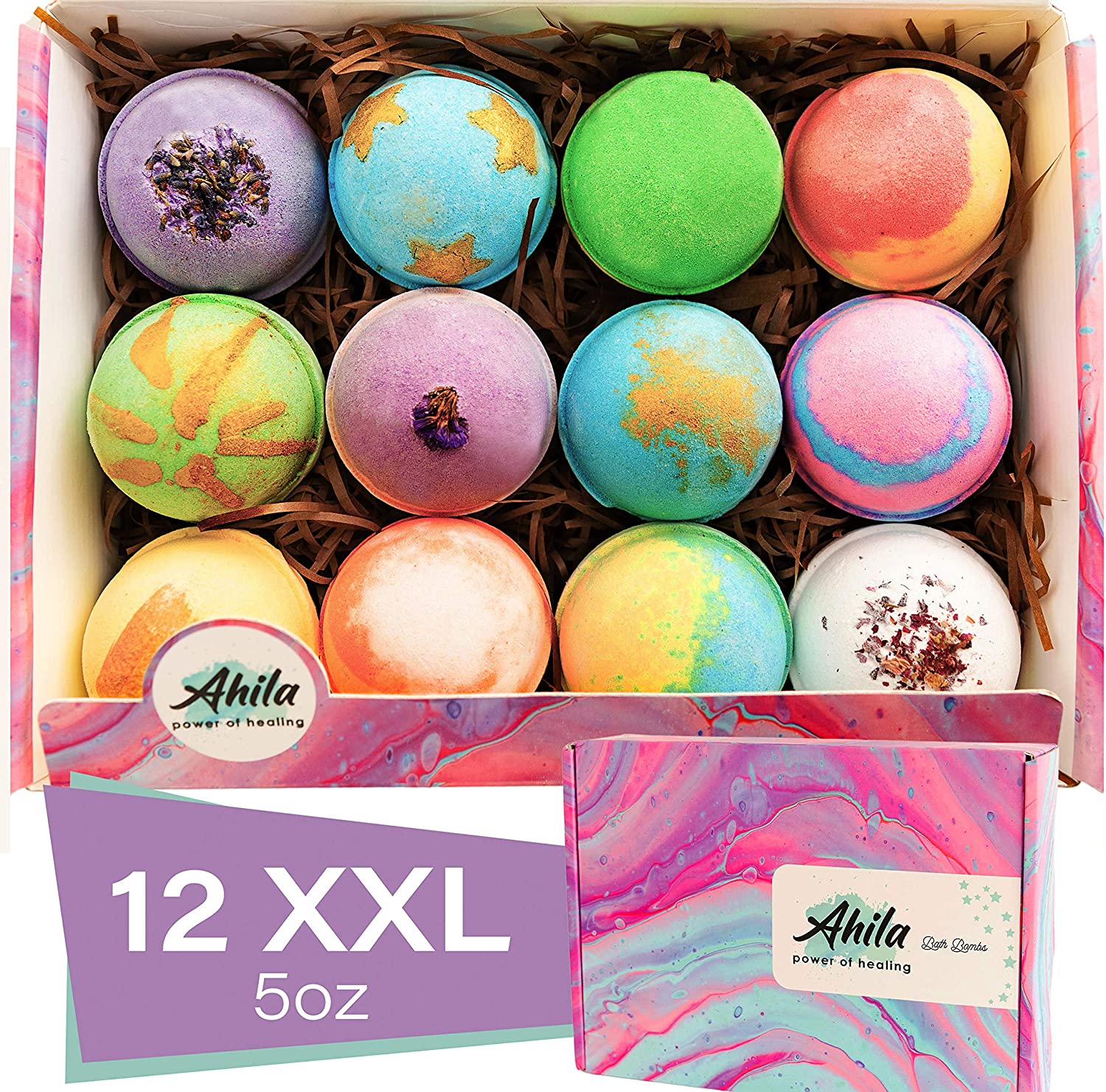 12 XX Large Bath Bombs Packed with Powerful Healing Properties