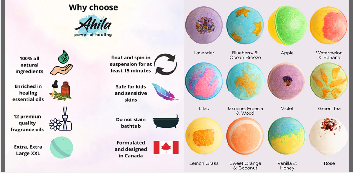 For the Absolute Best Bath Experience Ahila Power of Healing Offers Nourishing, Relaxing Bath Bombs